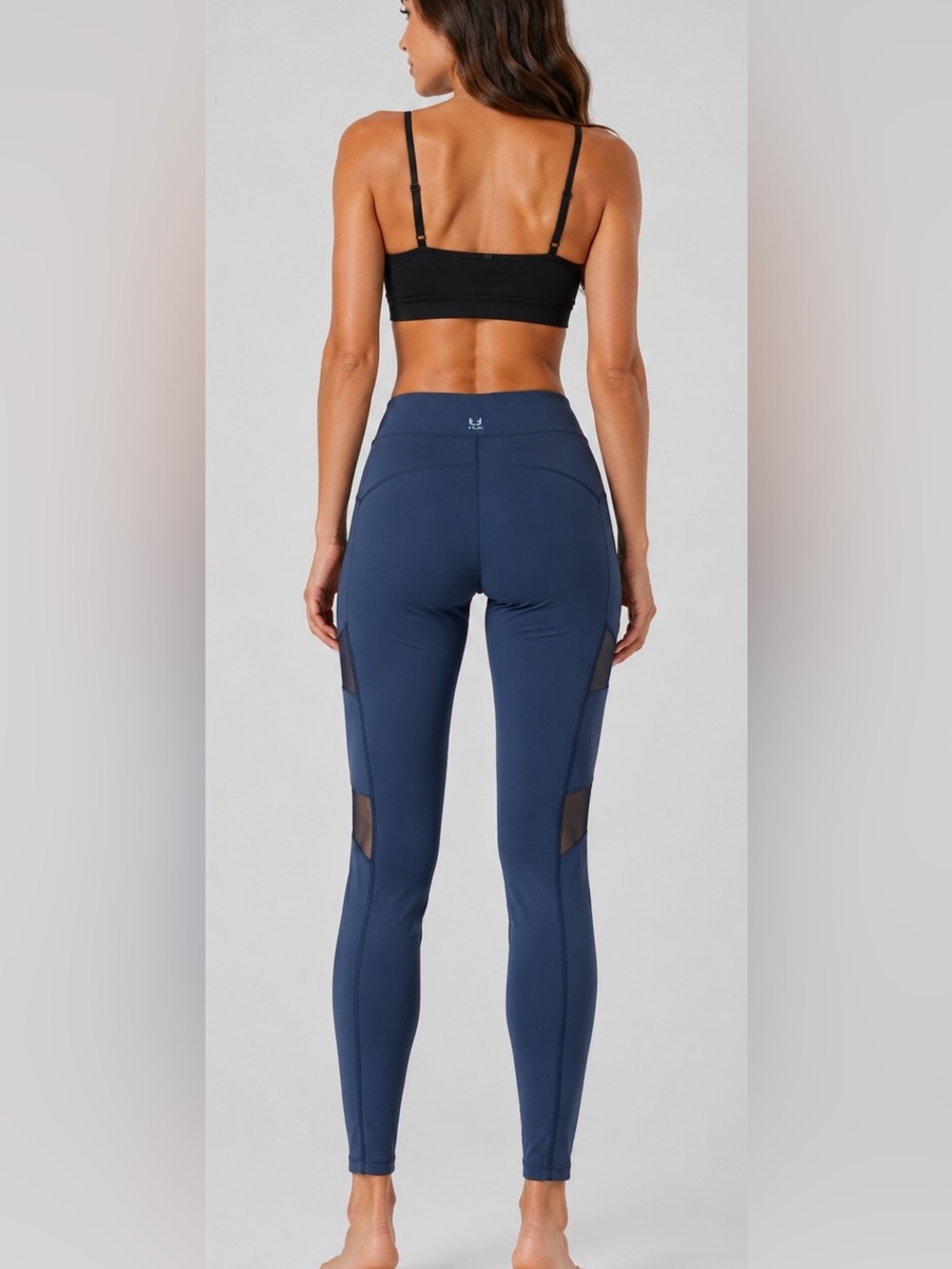 Huk Reel On Performance Leggings Women's XL Blue Fishing Athletic‎ NWT $80